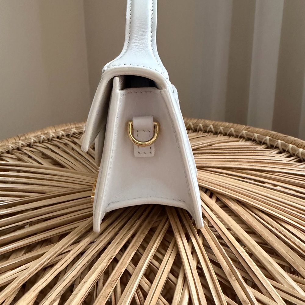 Jacquemus White Leather Le Bambino Mini Top-Handle Bag - Picture 6 of 15